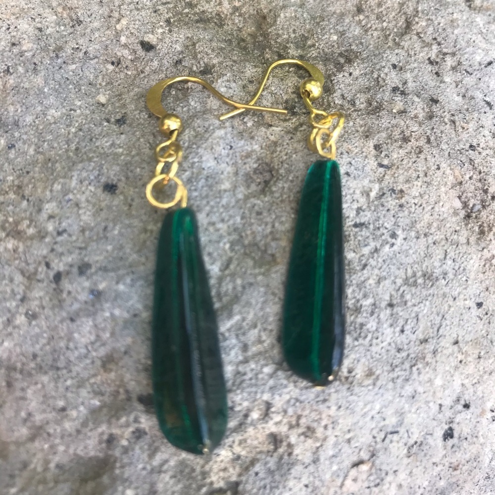 Green earrings